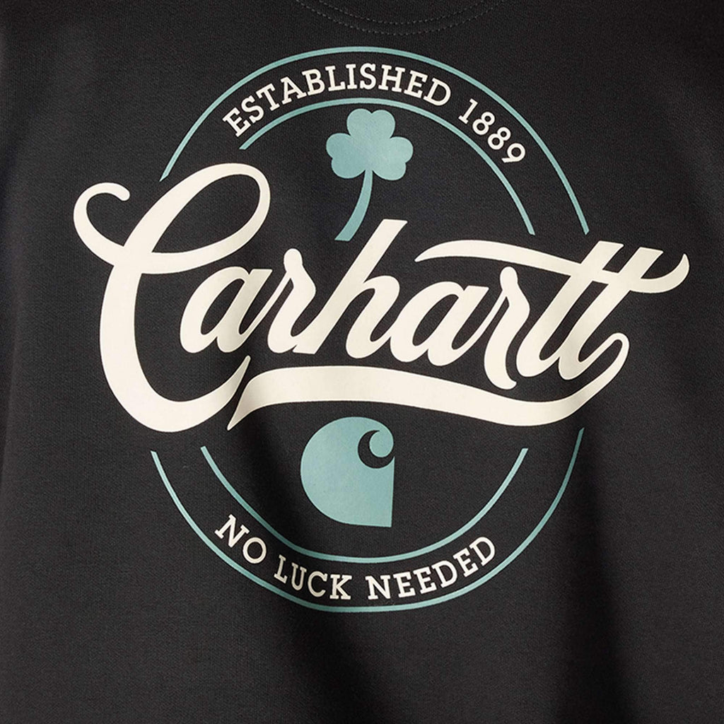 Men's marquette shamrock script graphic hoodie - st patrick's day sweatshirt