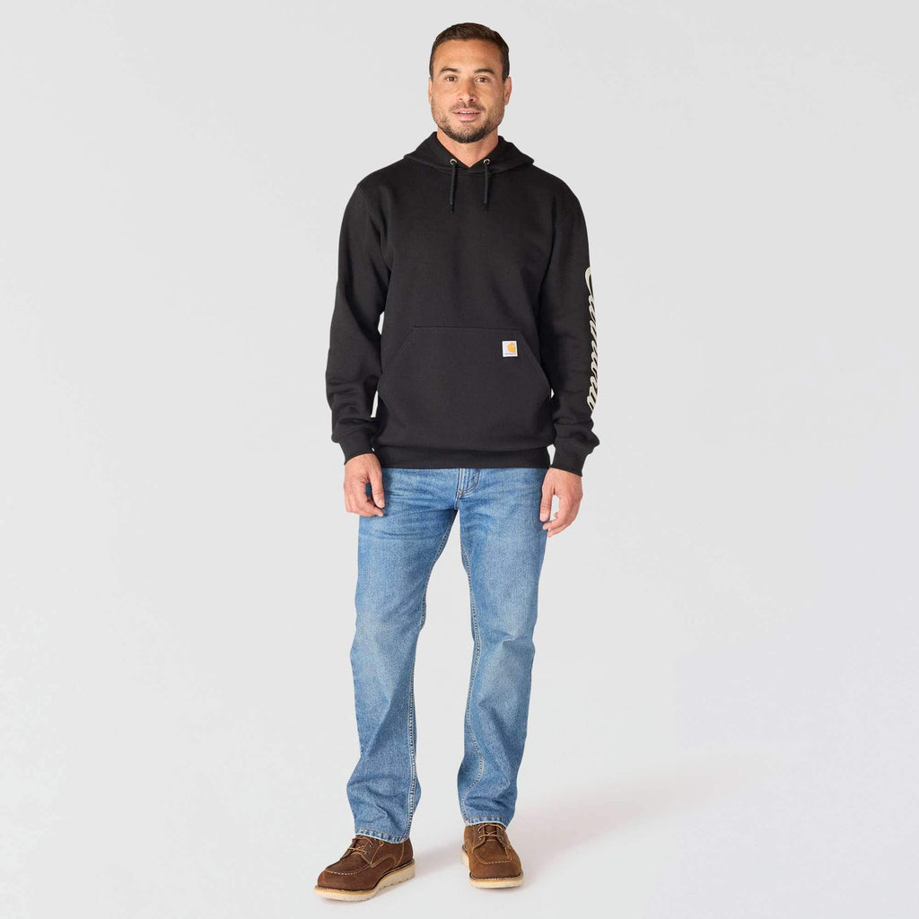 Men's marquette shamrock script graphic hoodie - st patrick's day sweatshirt