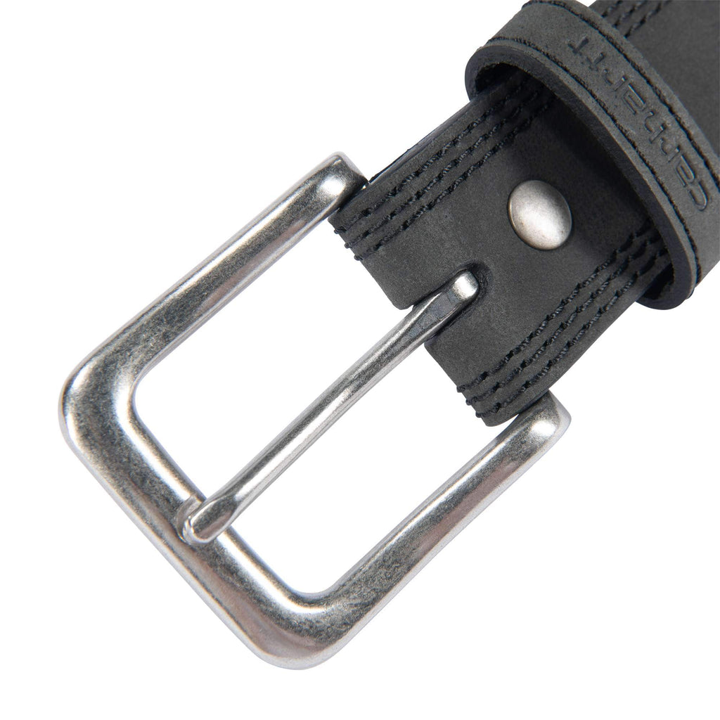 Leather triple stitch belt