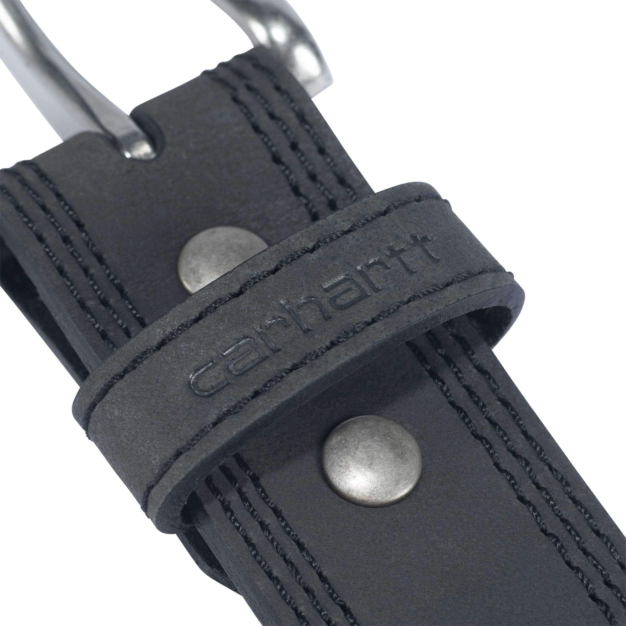 Leather triple stitch belt
