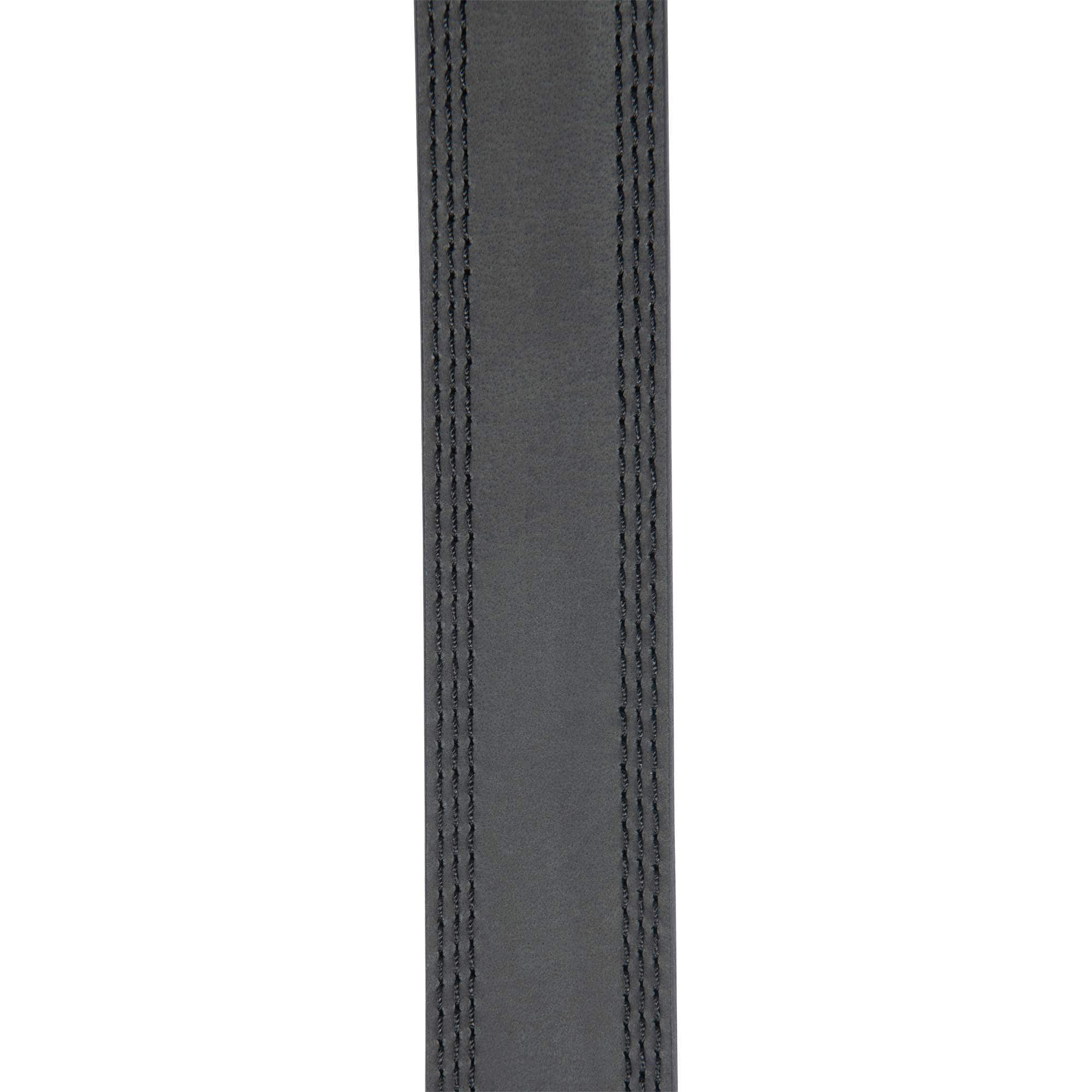 Leather triple stitch belt