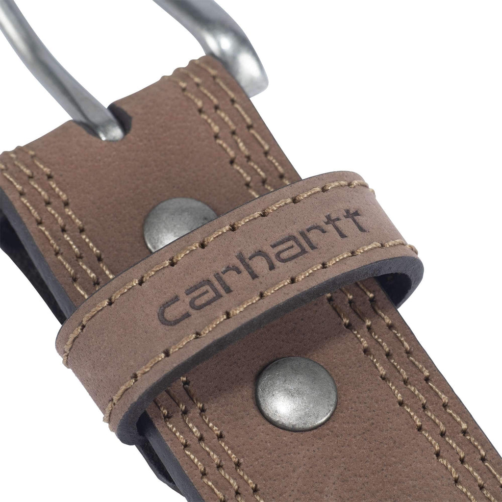 Leather triple stitch belt