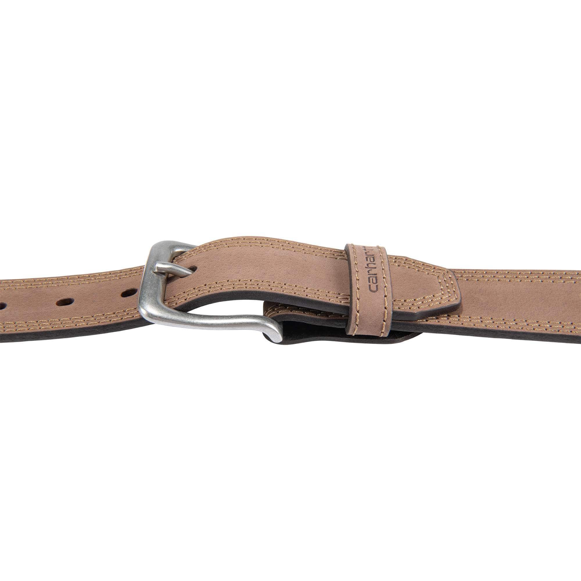 Leather triple stitch belt