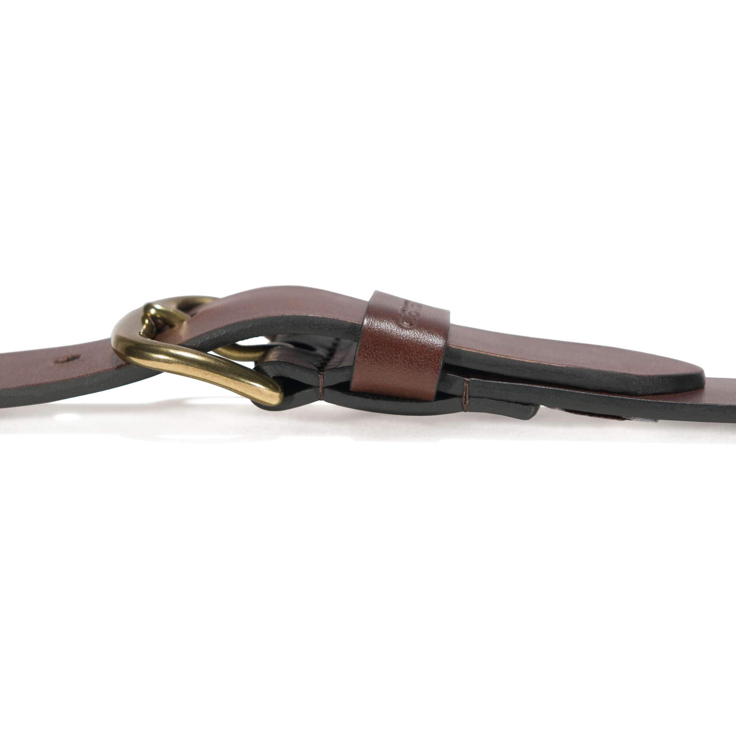 Bridle leather classic buckle belt