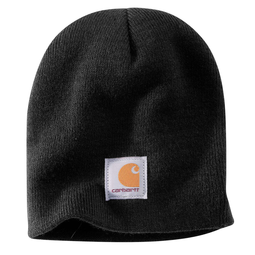 Knit logo patch beanie