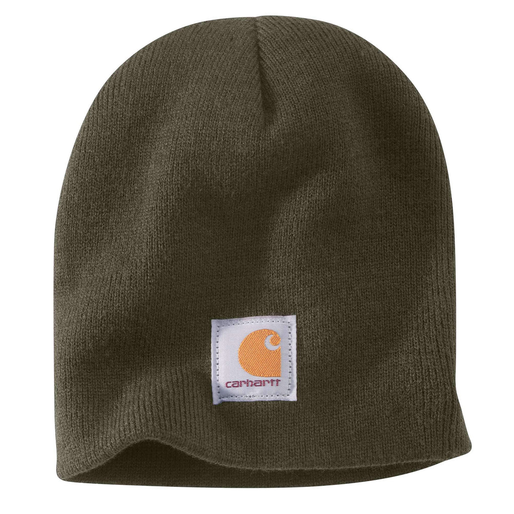 Knit logo patch beanie