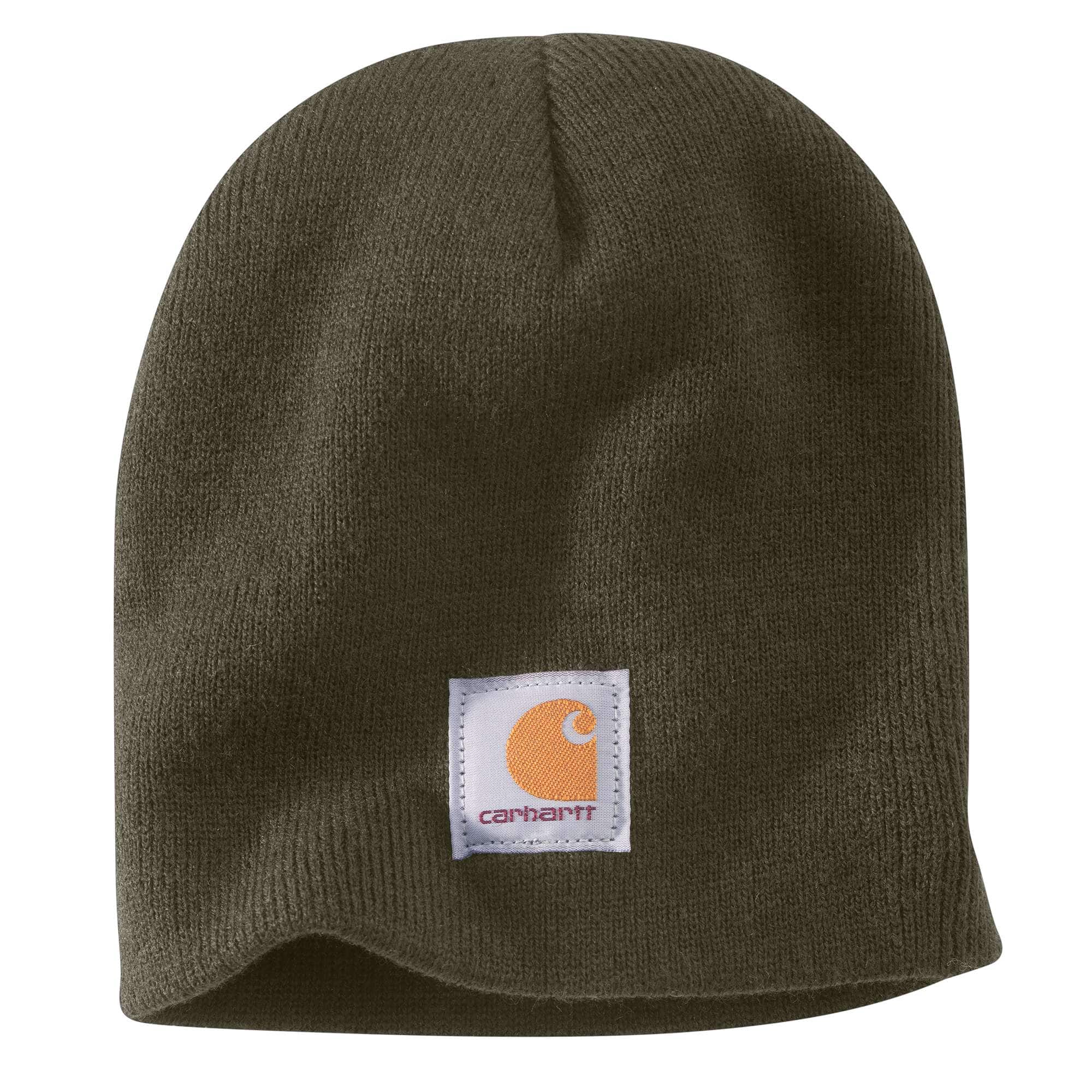 Knit logo patch beanie