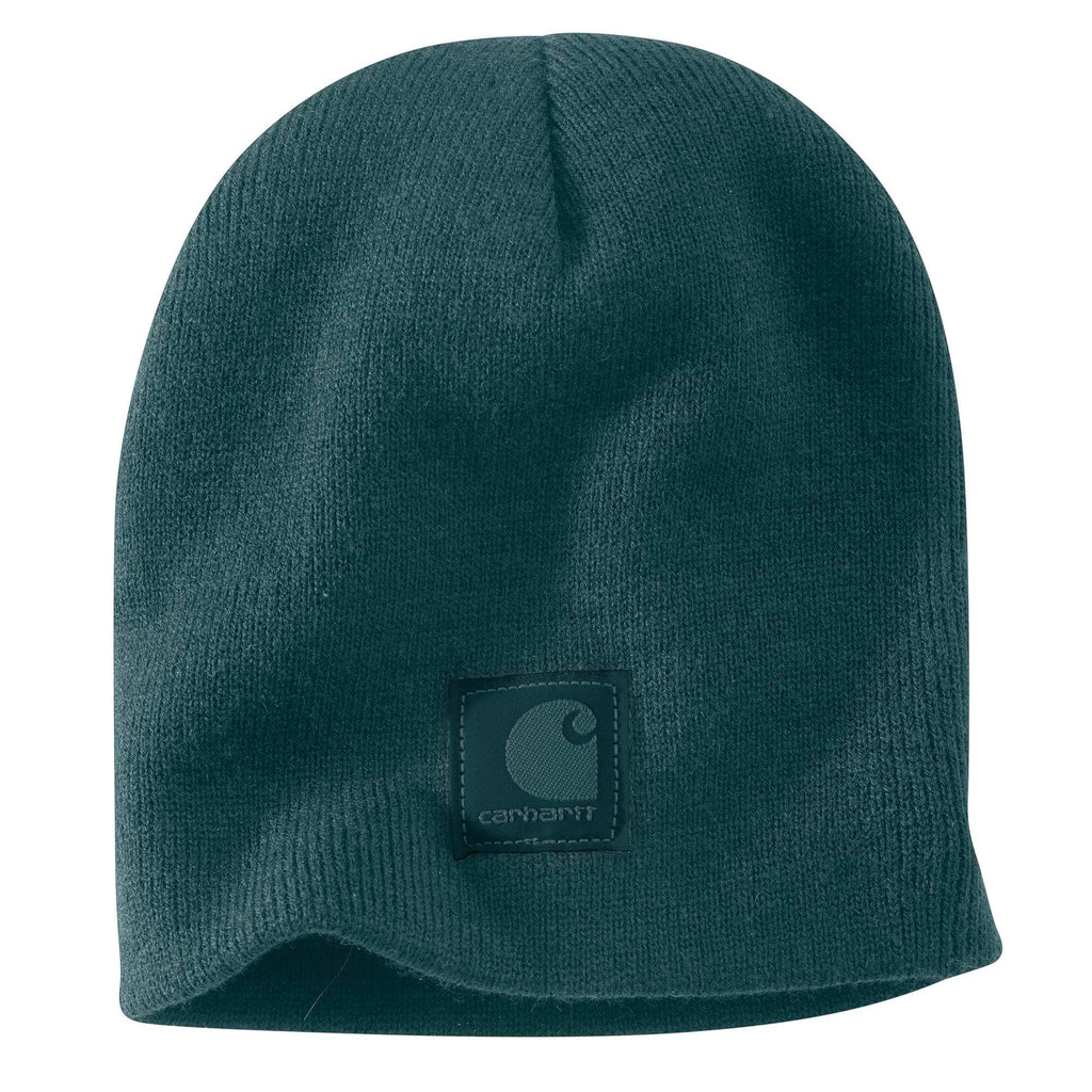 Knit logo patch beanie