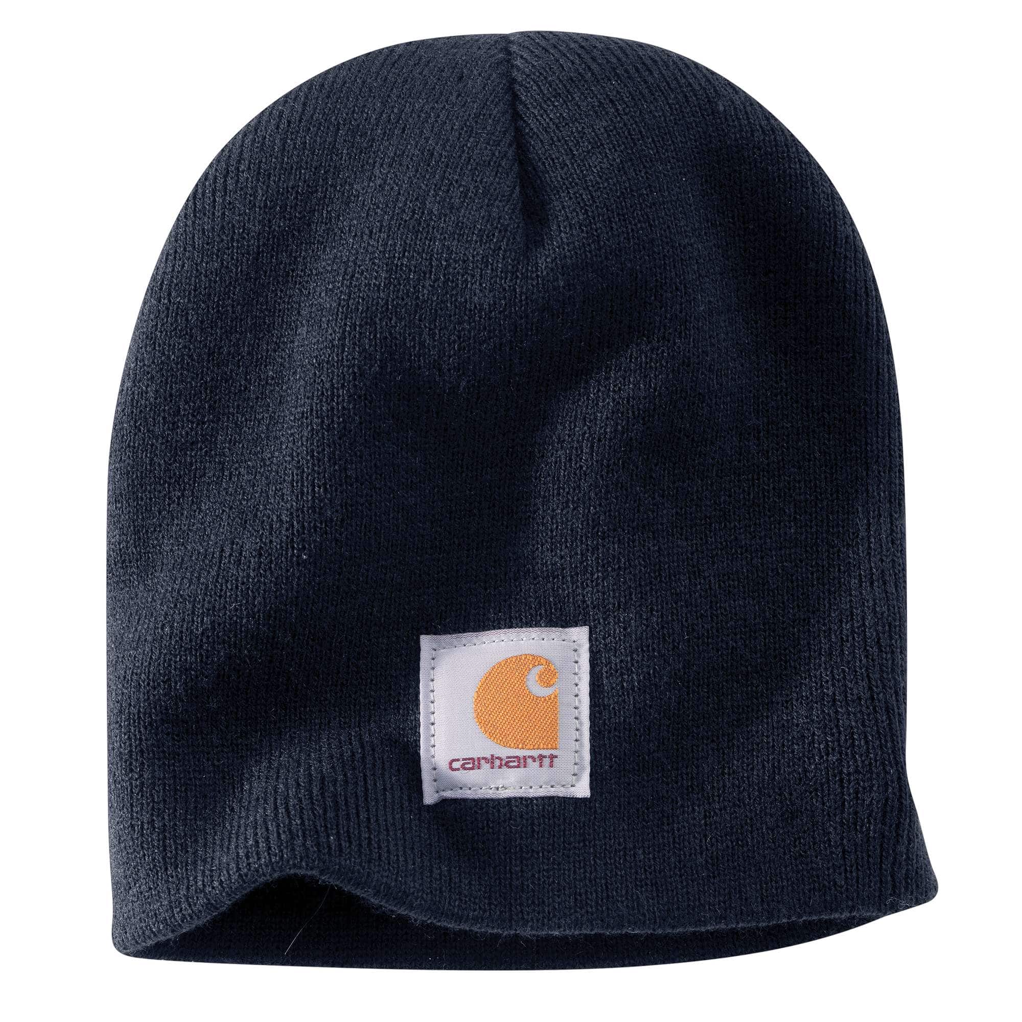 Knit logo patch beanie