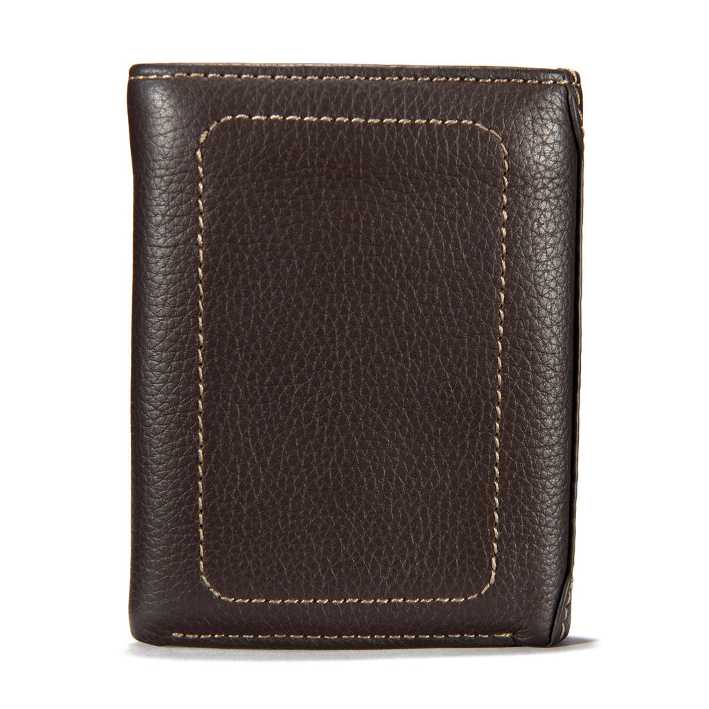 Milled pebble trifold wallet