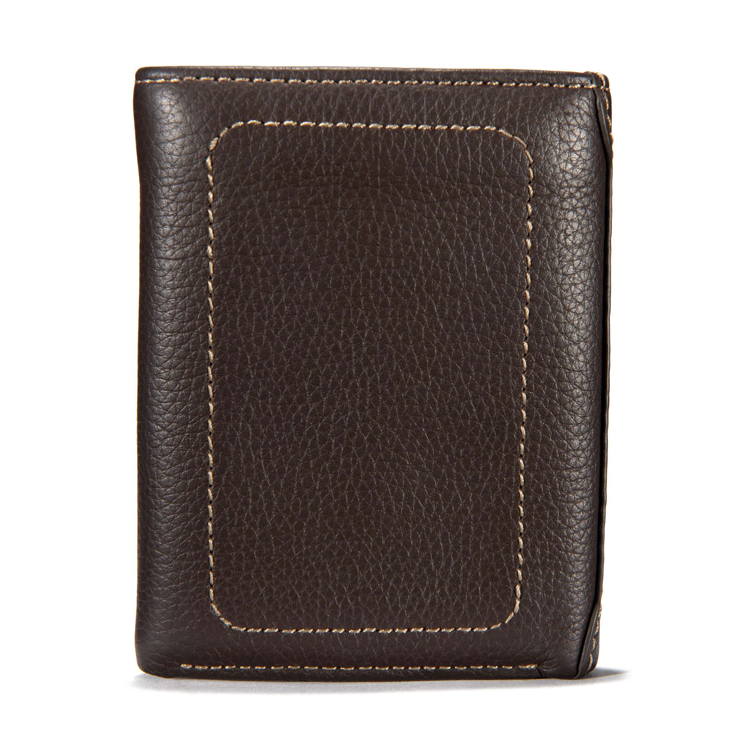 Milled pebble trifold wallet