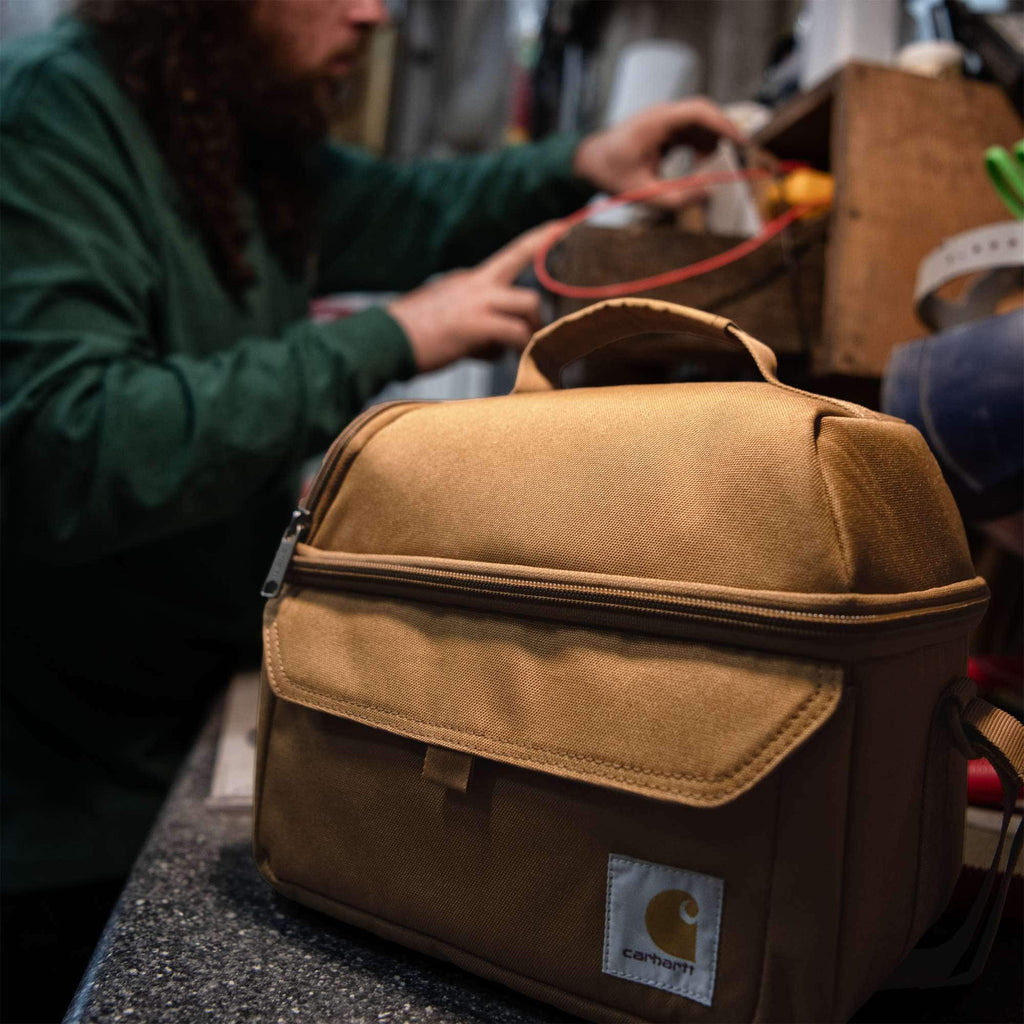 Insulated 12 can two compartment lunch cooler