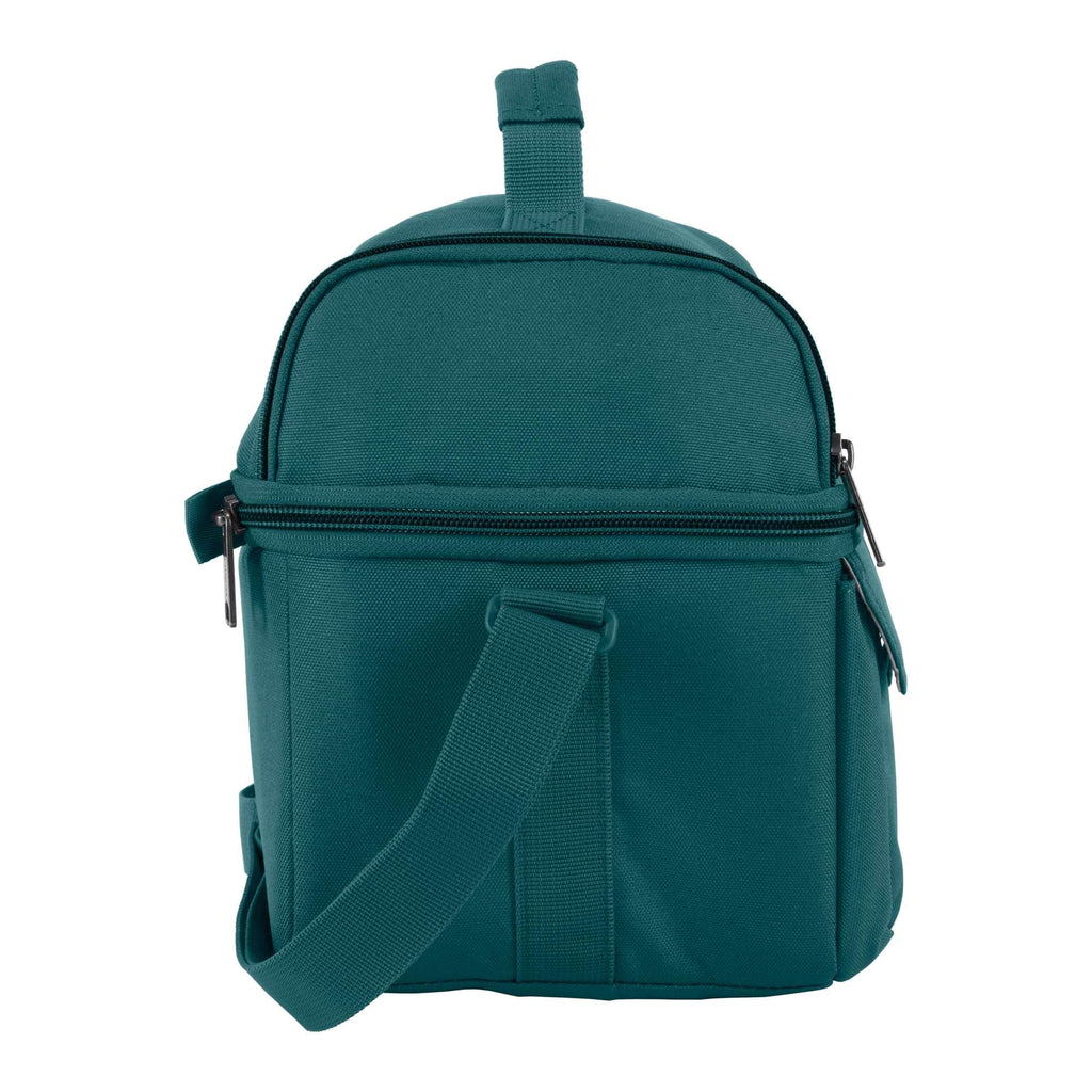 Insulated 12 can two compartment lunch cooler