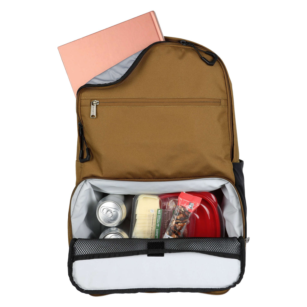 Insulated two compartment cooler backpack