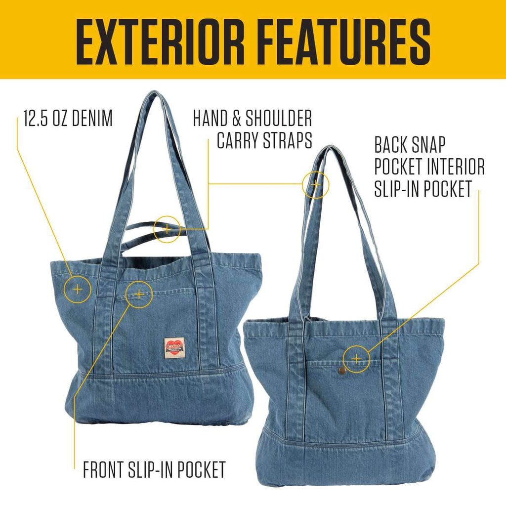 18l denim tote
