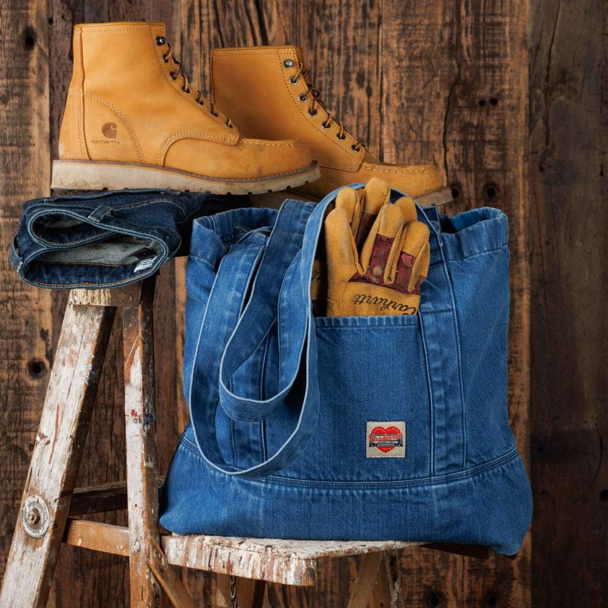 18l denim tote