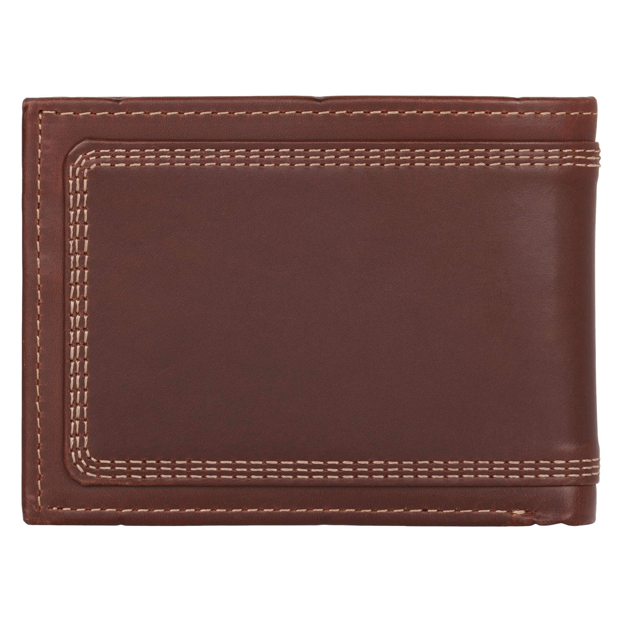 Leather triple-stitched passcase