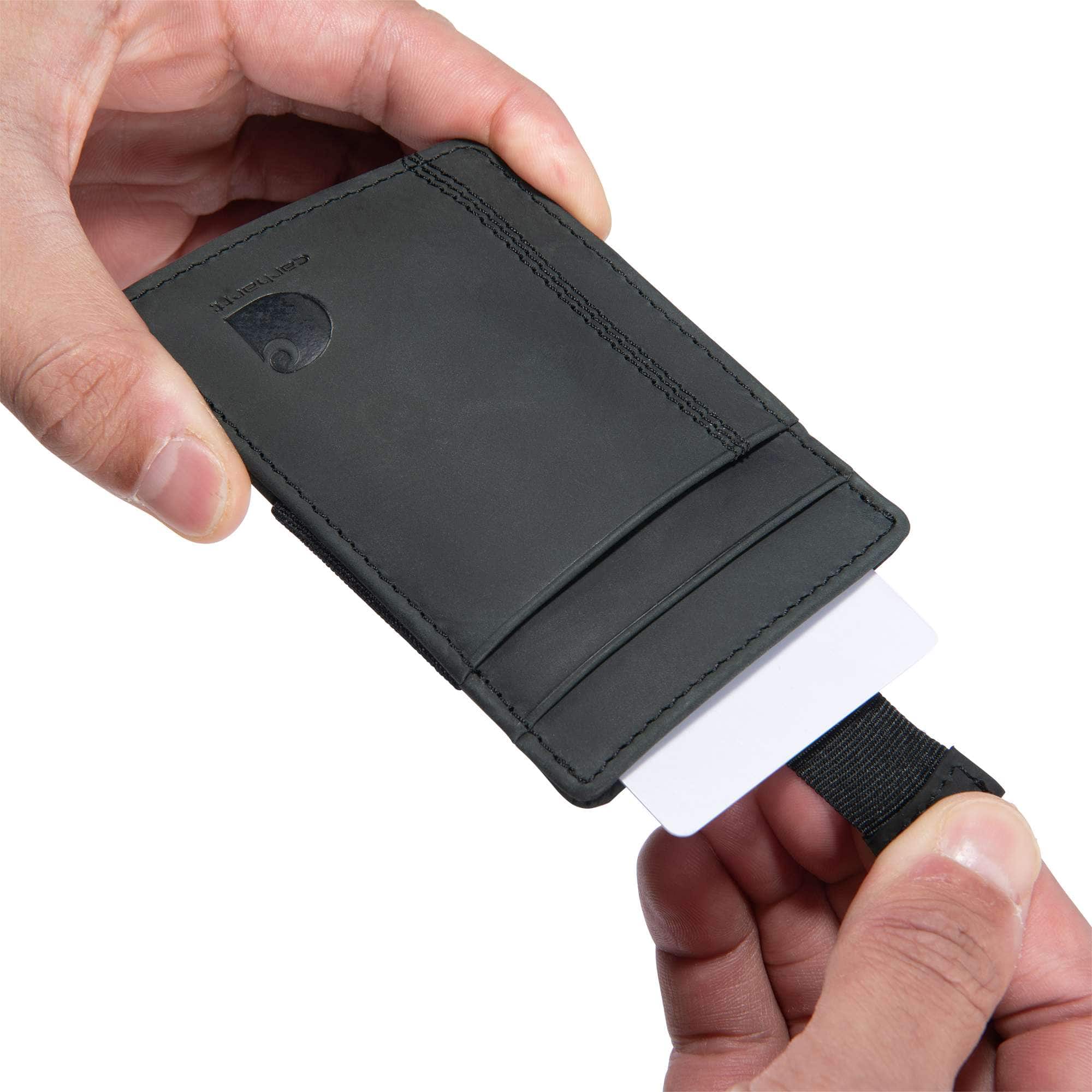 Saddle leather front pocket wallet