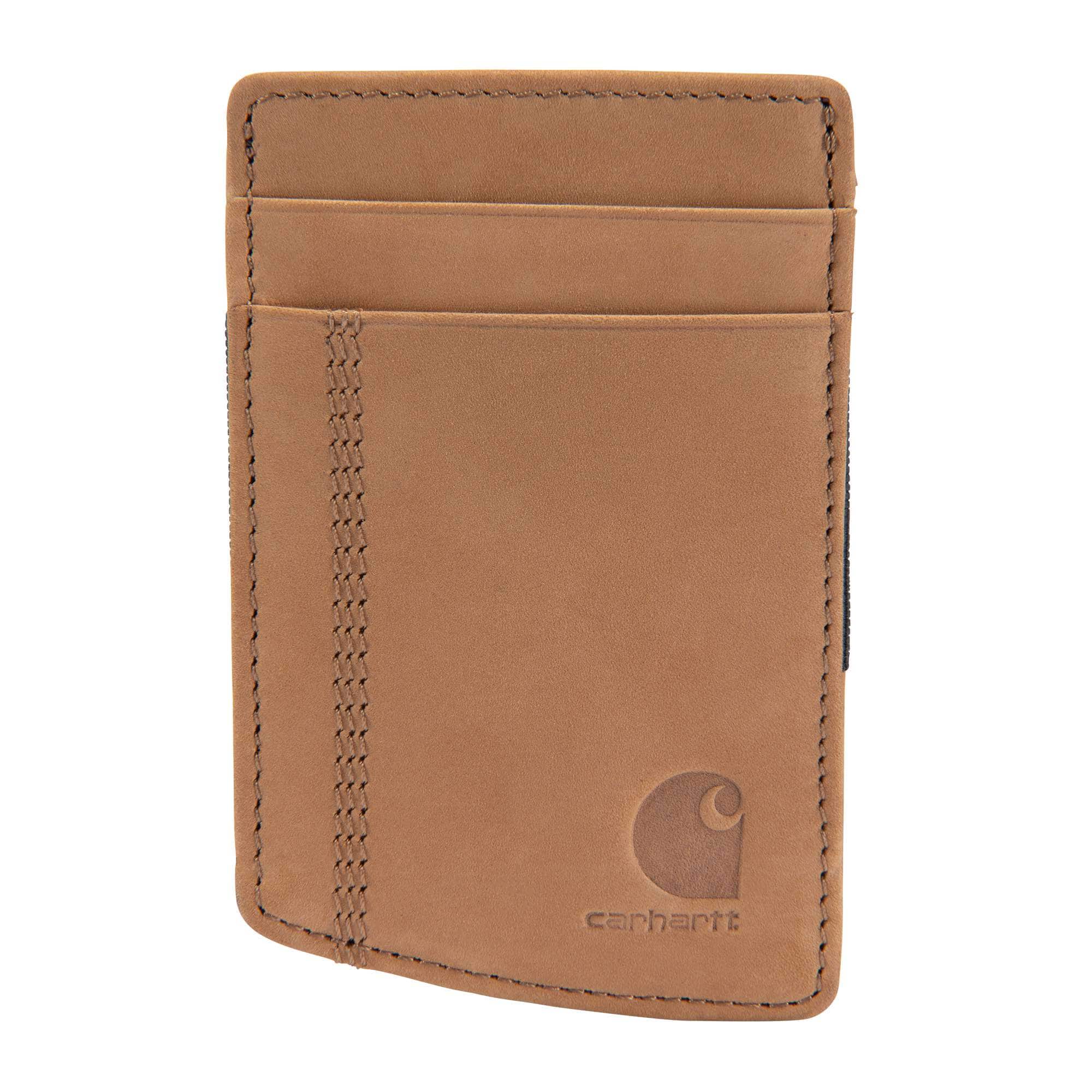 Saddle leather front pocket wallet