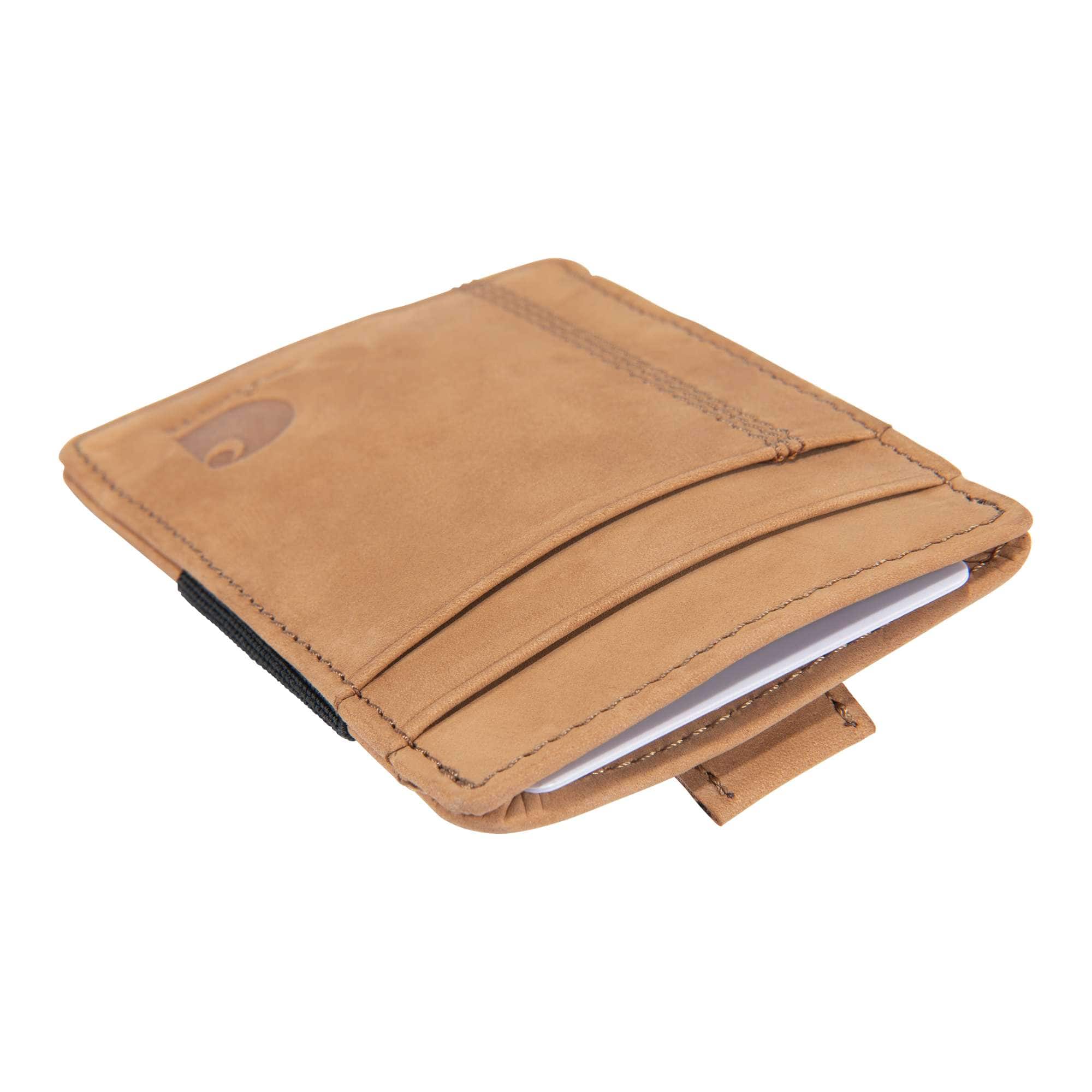 Saddle leather front pocket wallet