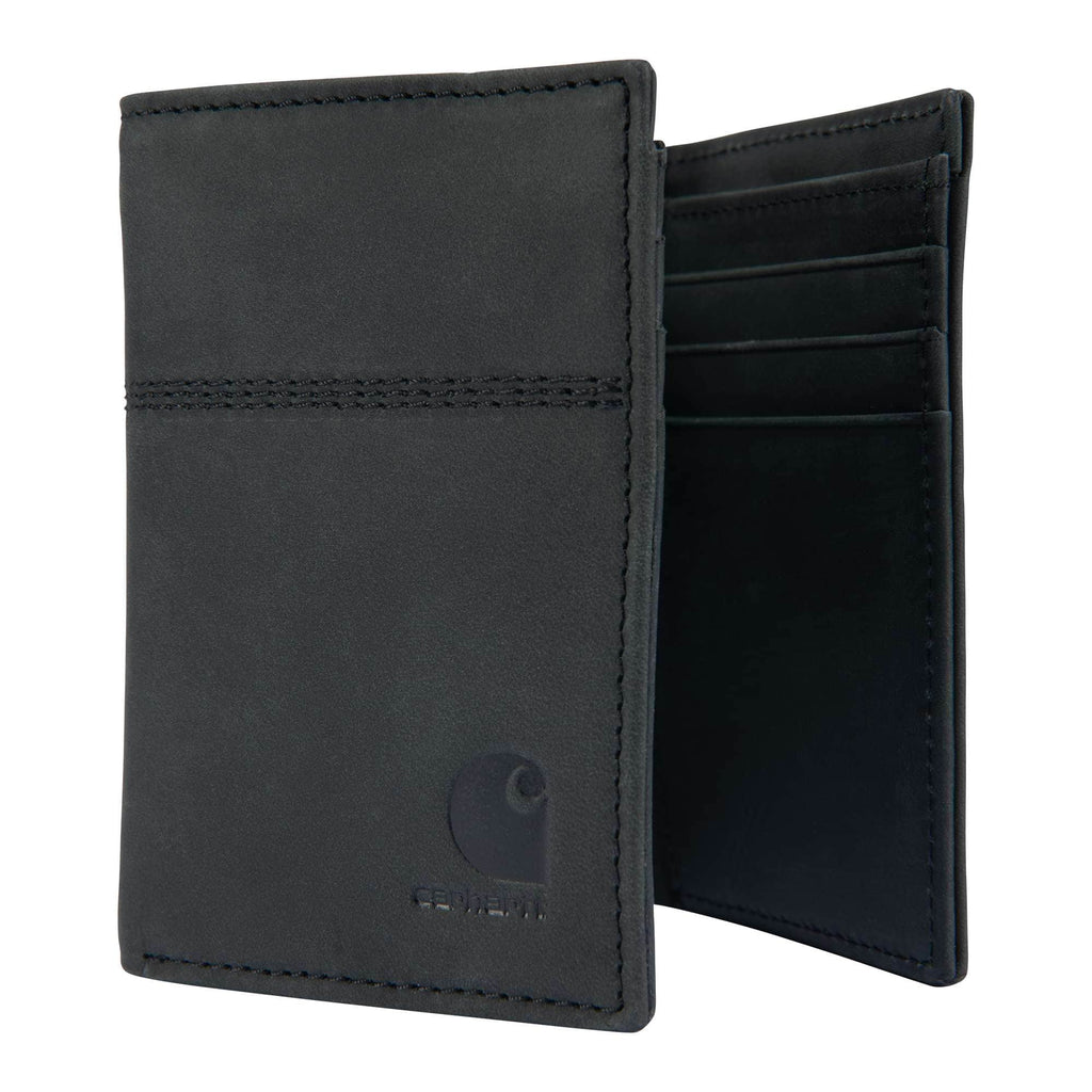 Saddle leather trifold wallet