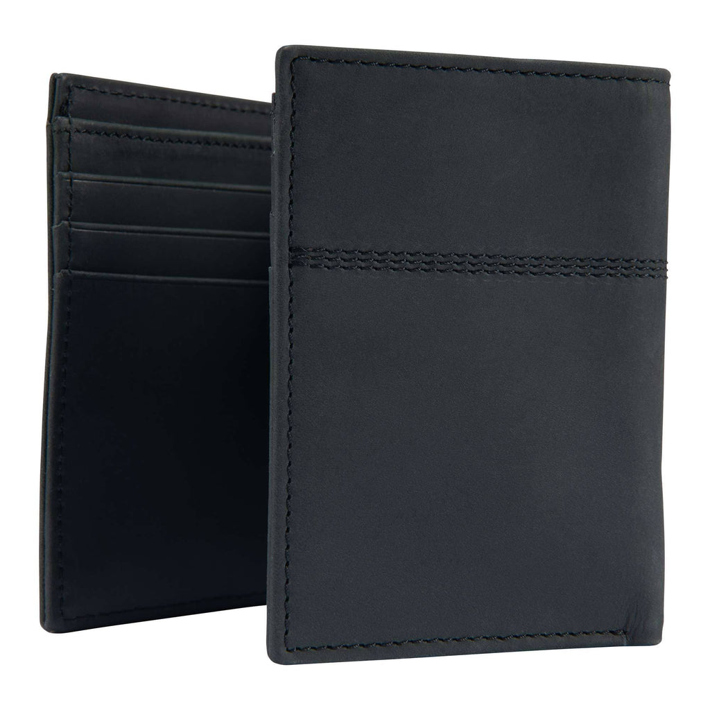 Saddle leather trifold wallet