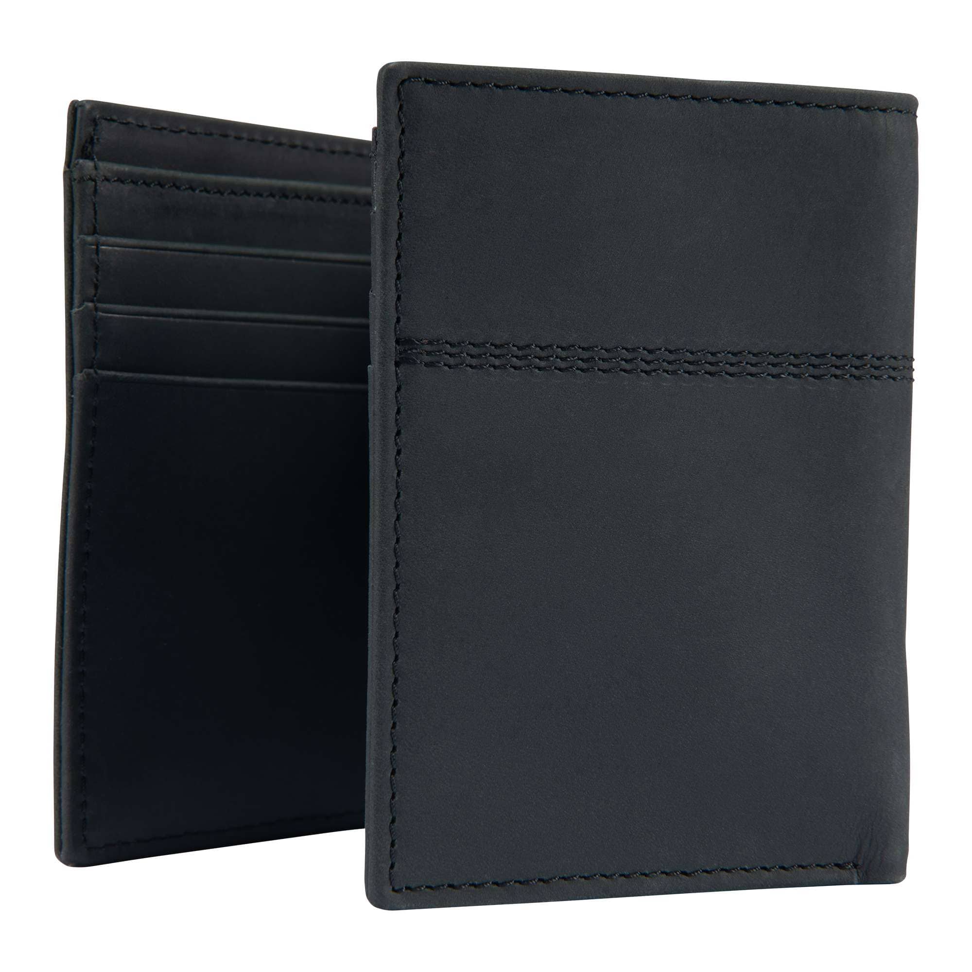 Saddle leather trifold wallet