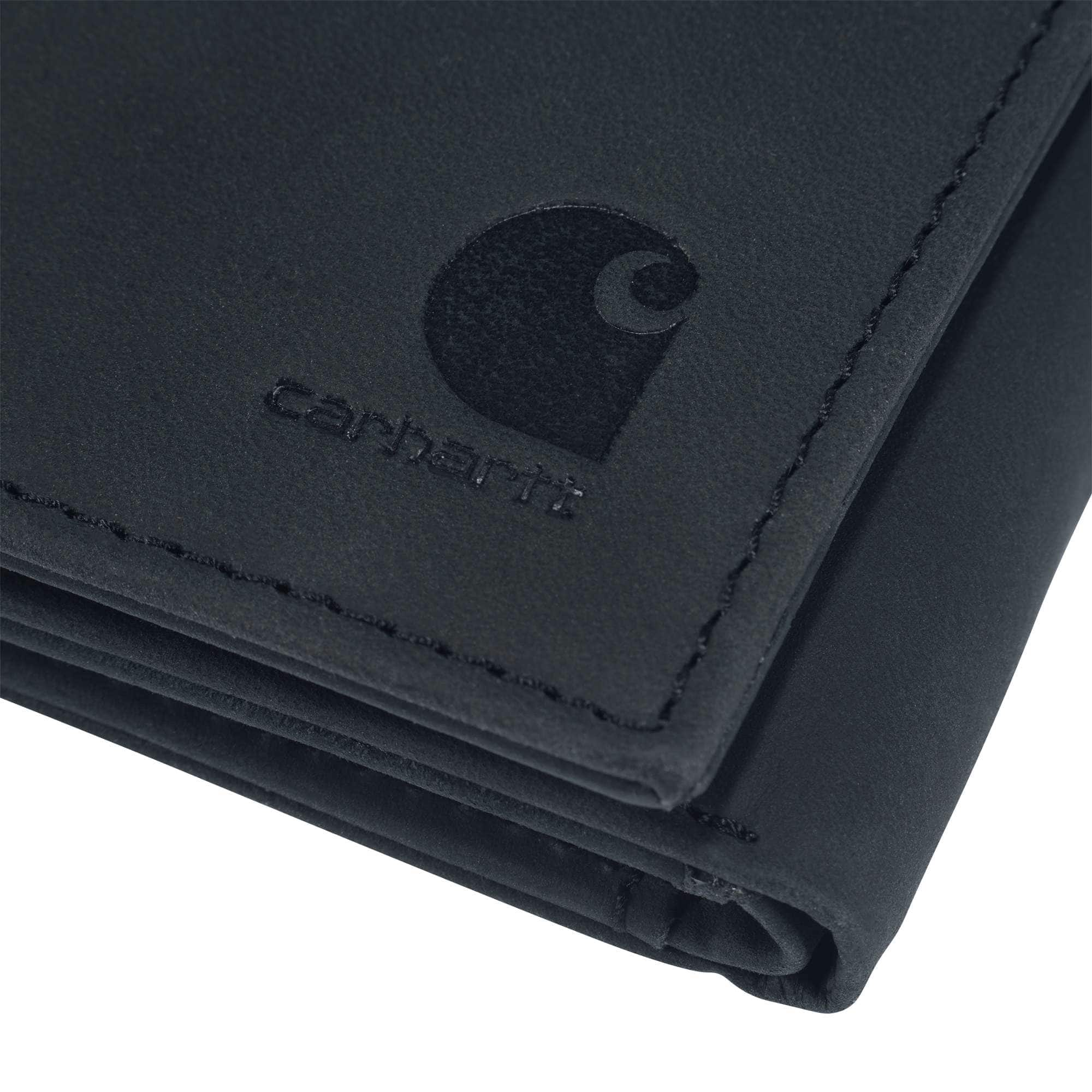 Saddle leather trifold wallet