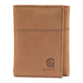 Saddle leather trifold wallet