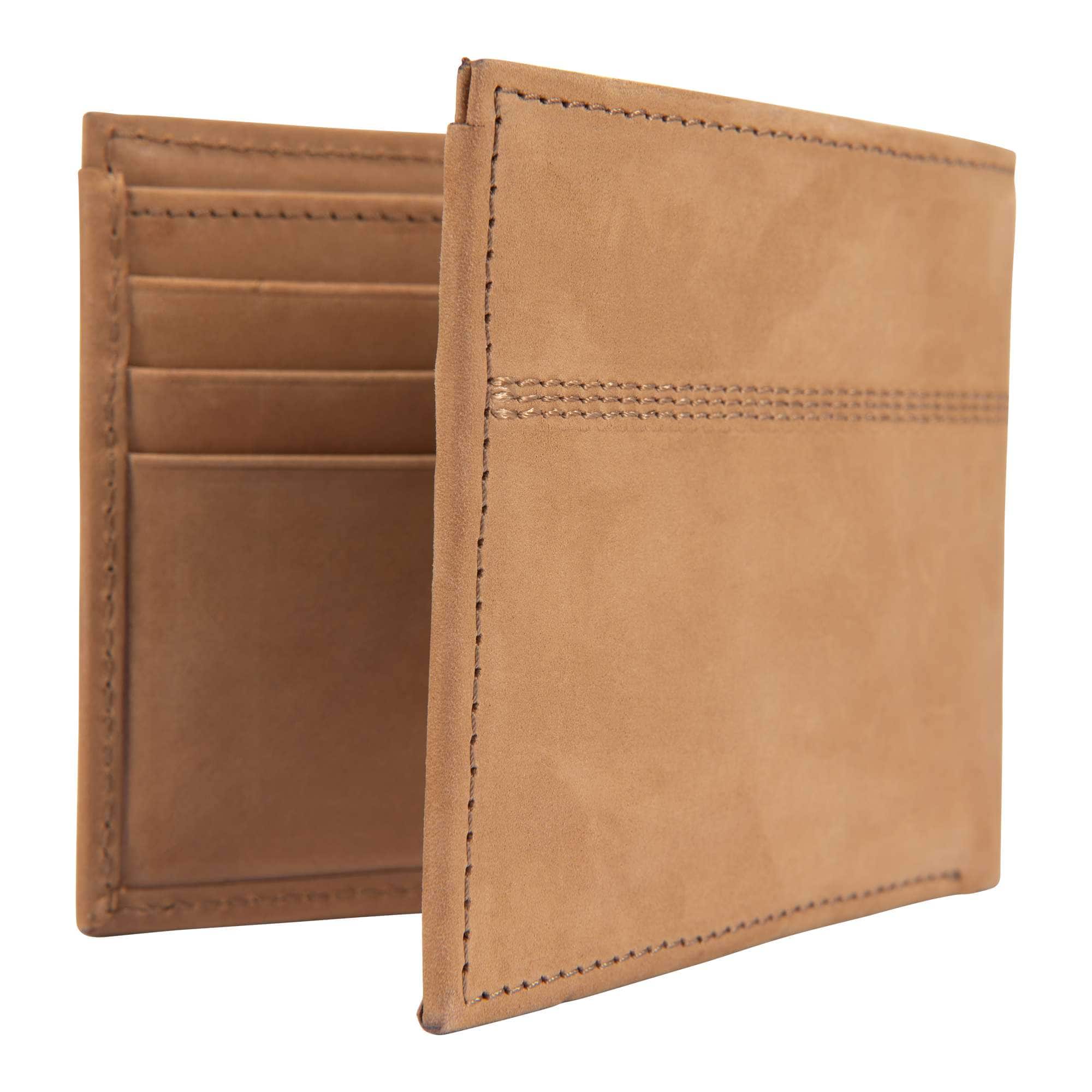 Saddle leather bifold wallet