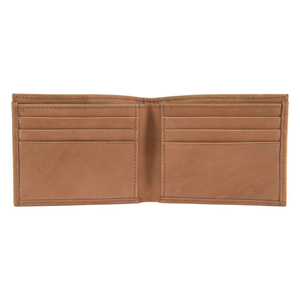 Saddle leather bifold wallet