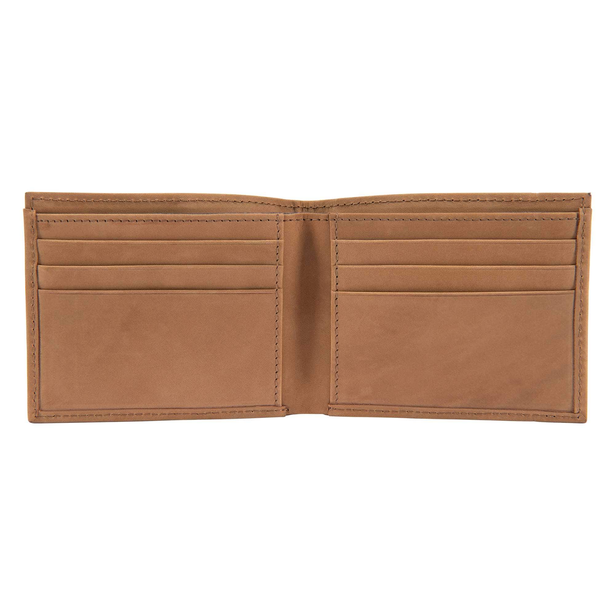 Saddle leather bifold wallet