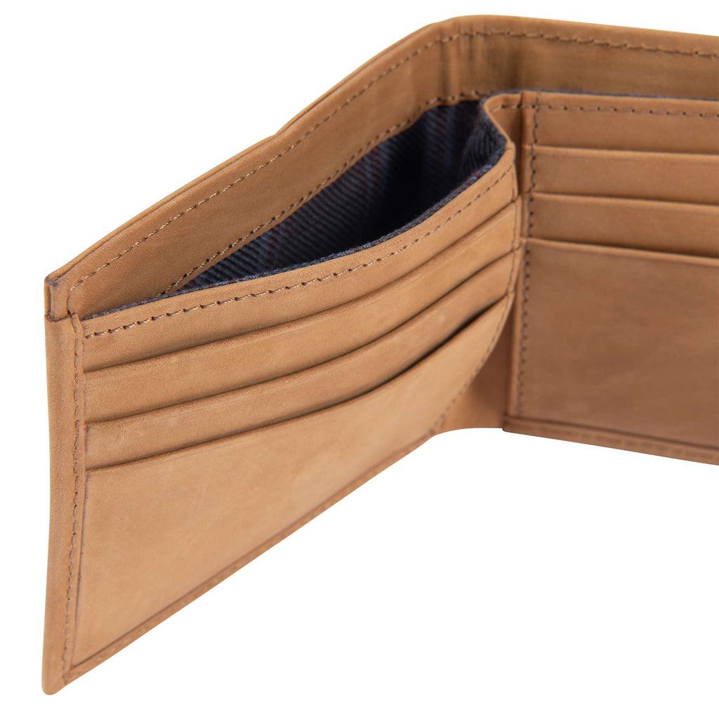 Saddle leather bifold wallet