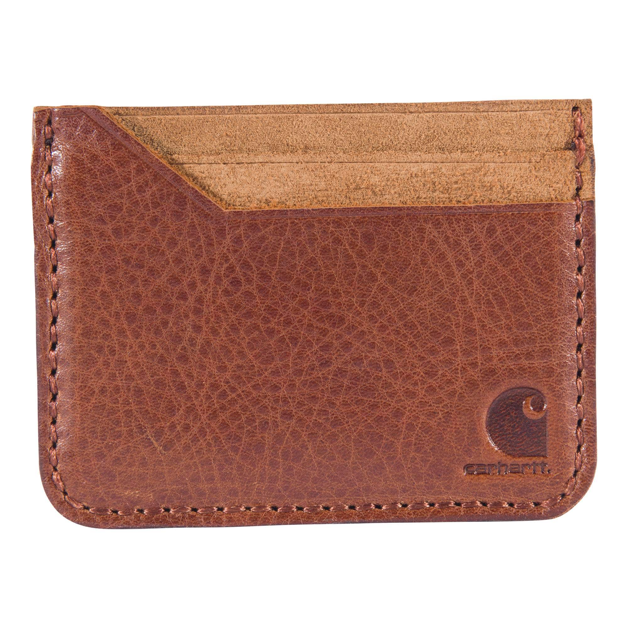 Patina leather front pocket wallet