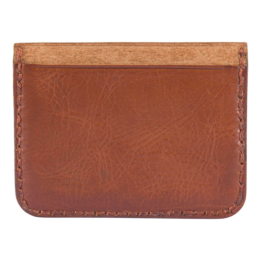 Patina leather front pocket wallet