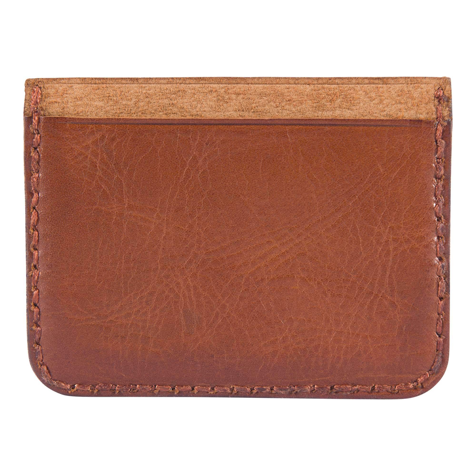 Patina leather front pocket wallet