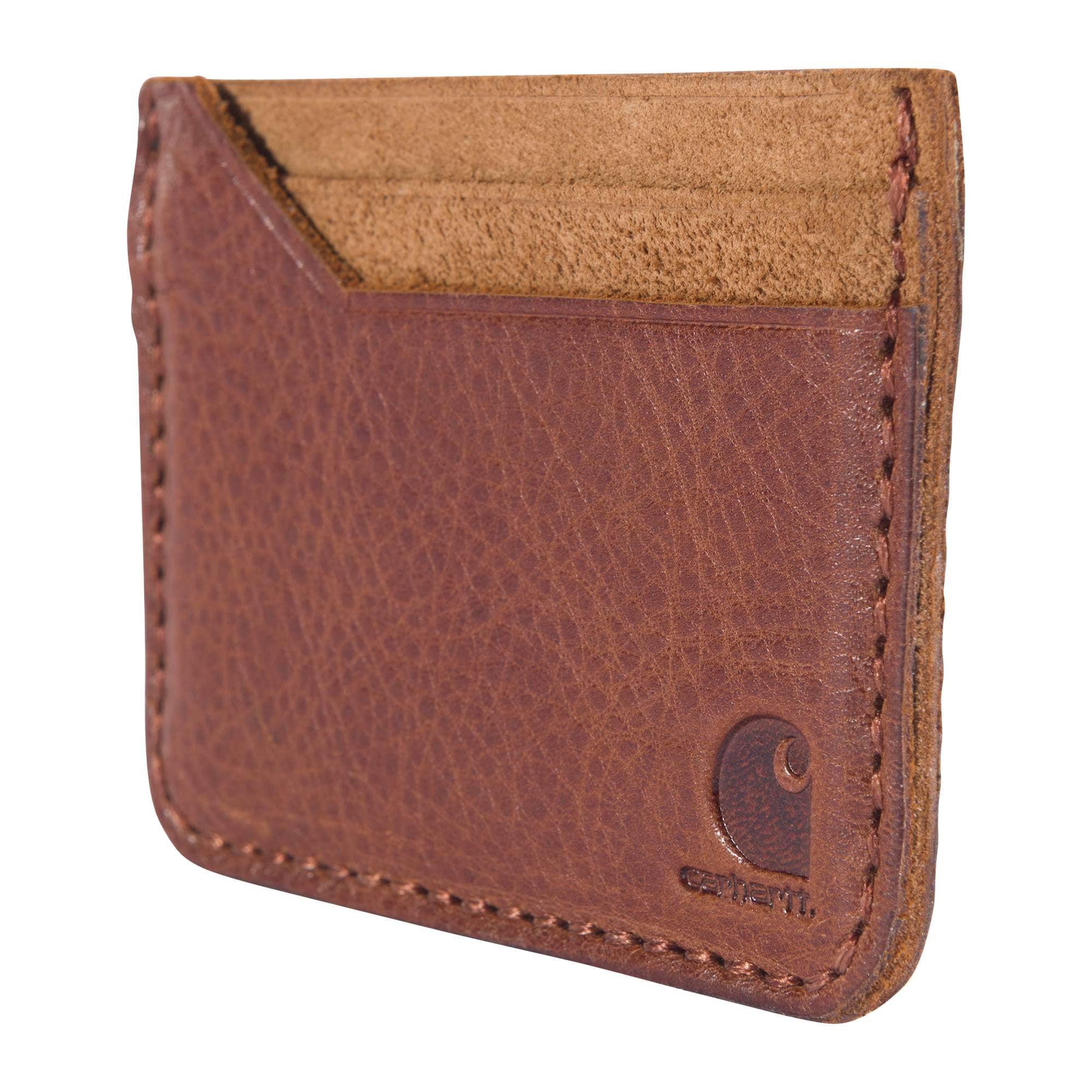 Patina leather front pocket wallet