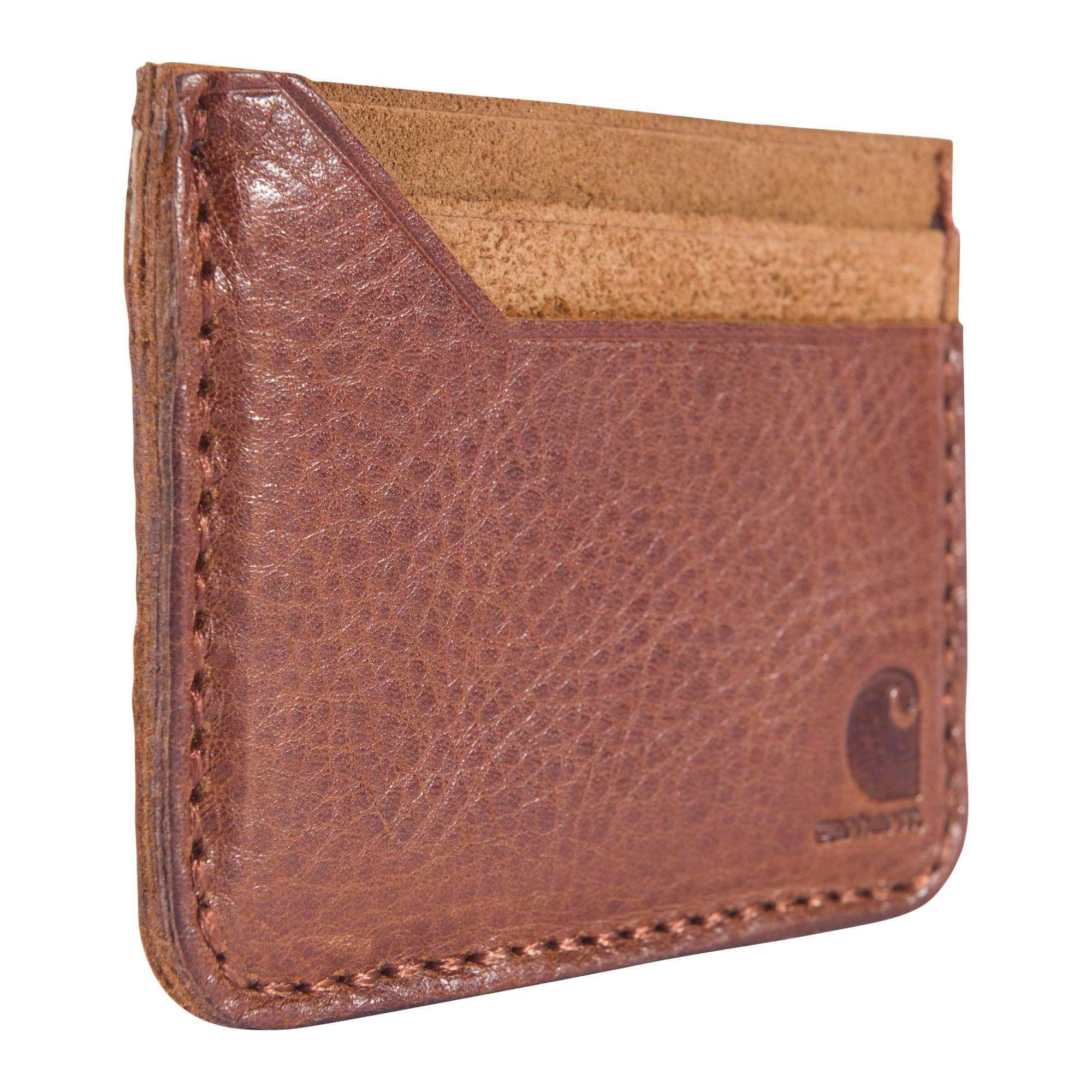 Patina leather front pocket wallet