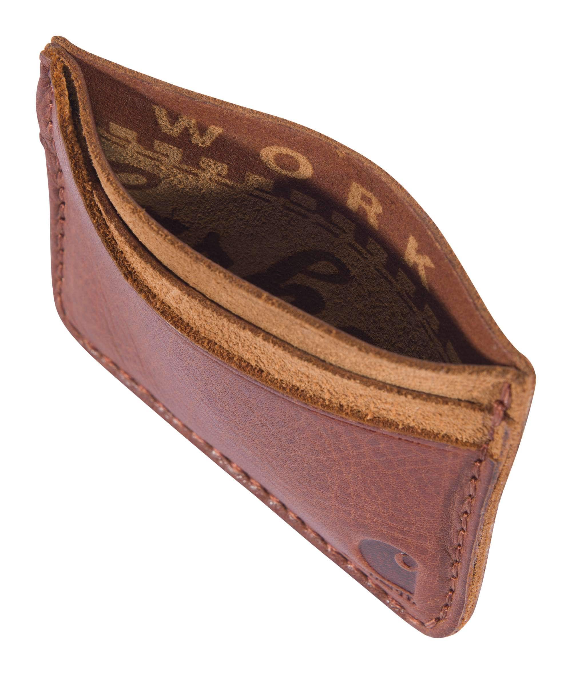 Patina leather front pocket wallet