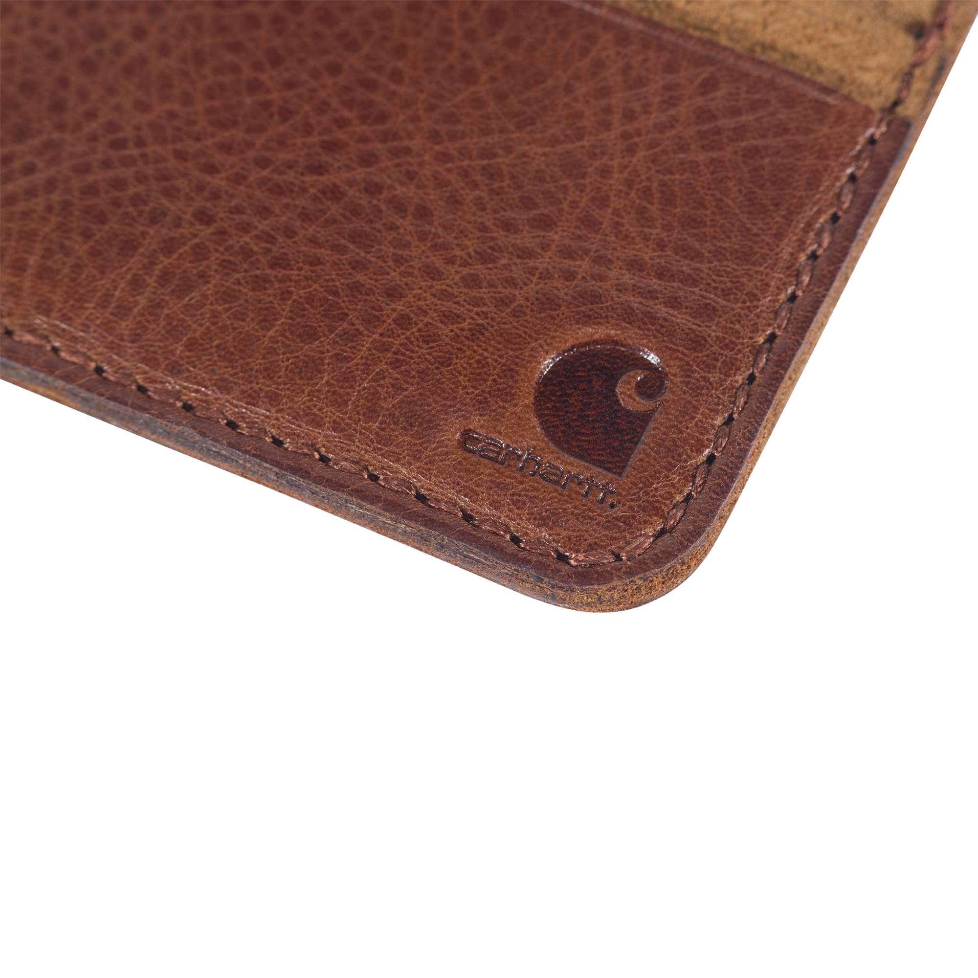 Patina leather front pocket wallet