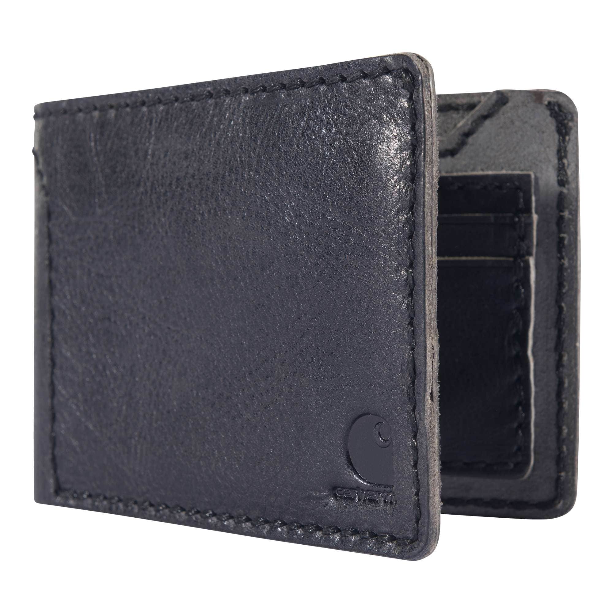 Patina leather bifold wallet