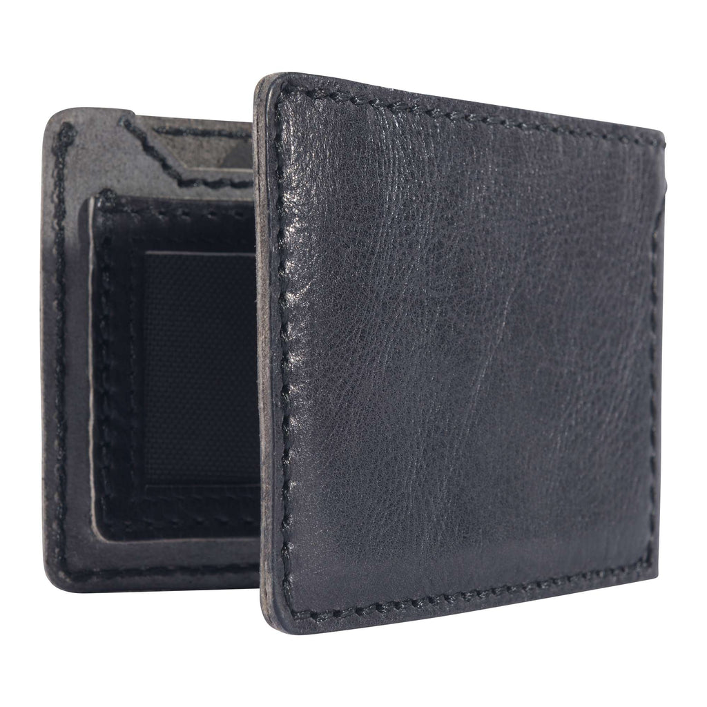 Patina leather bifold wallet