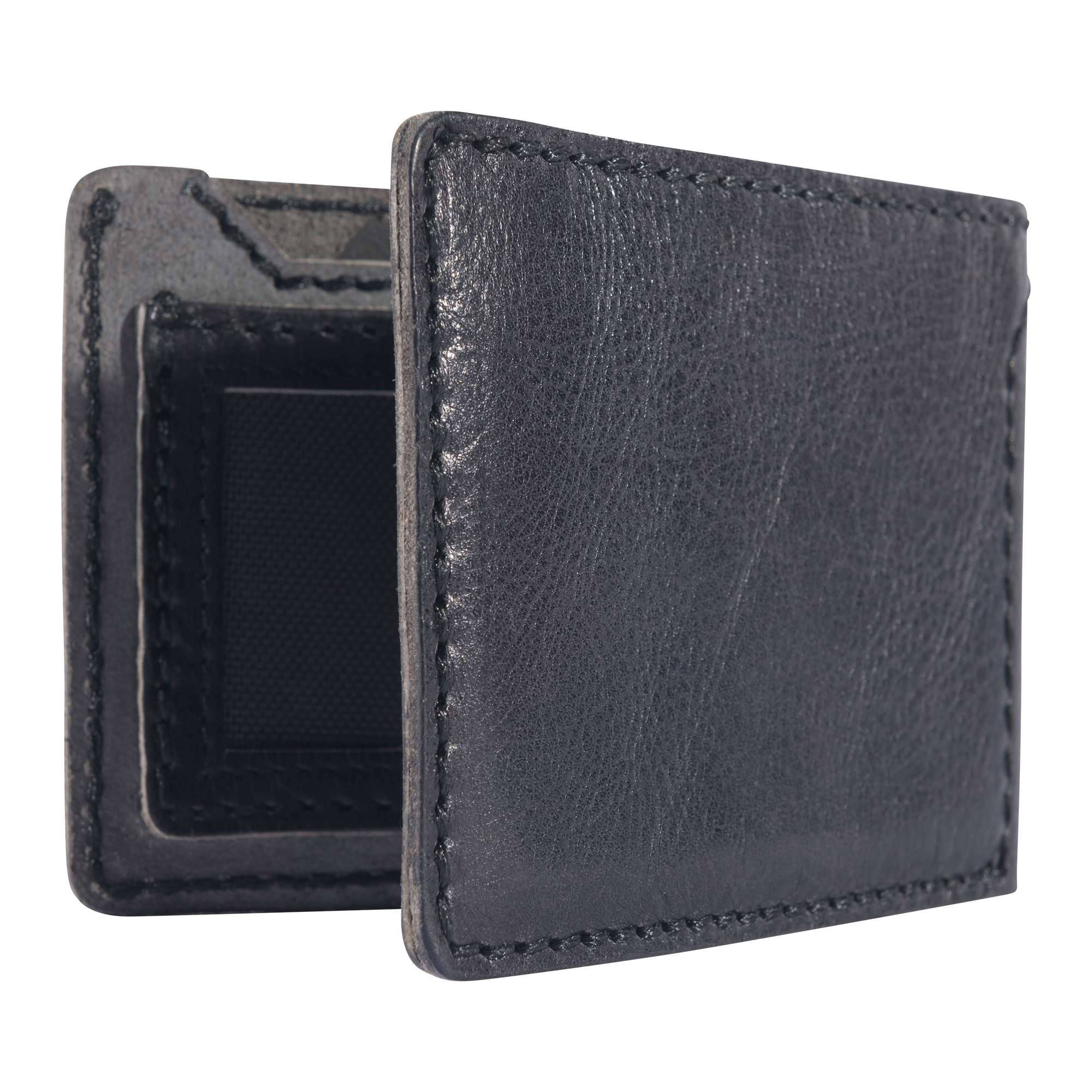 Patina leather bifold wallet