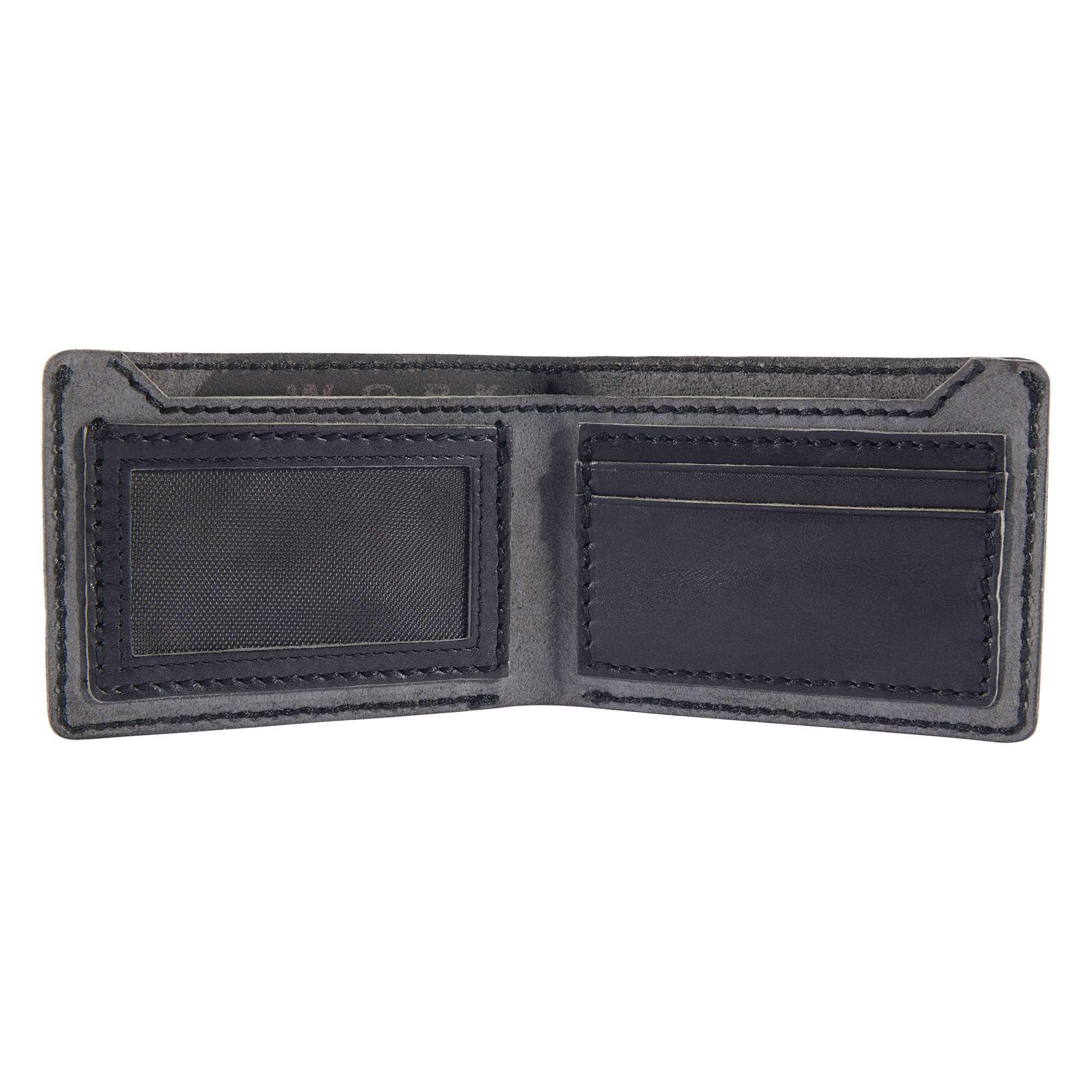 Patina leather bifold wallet