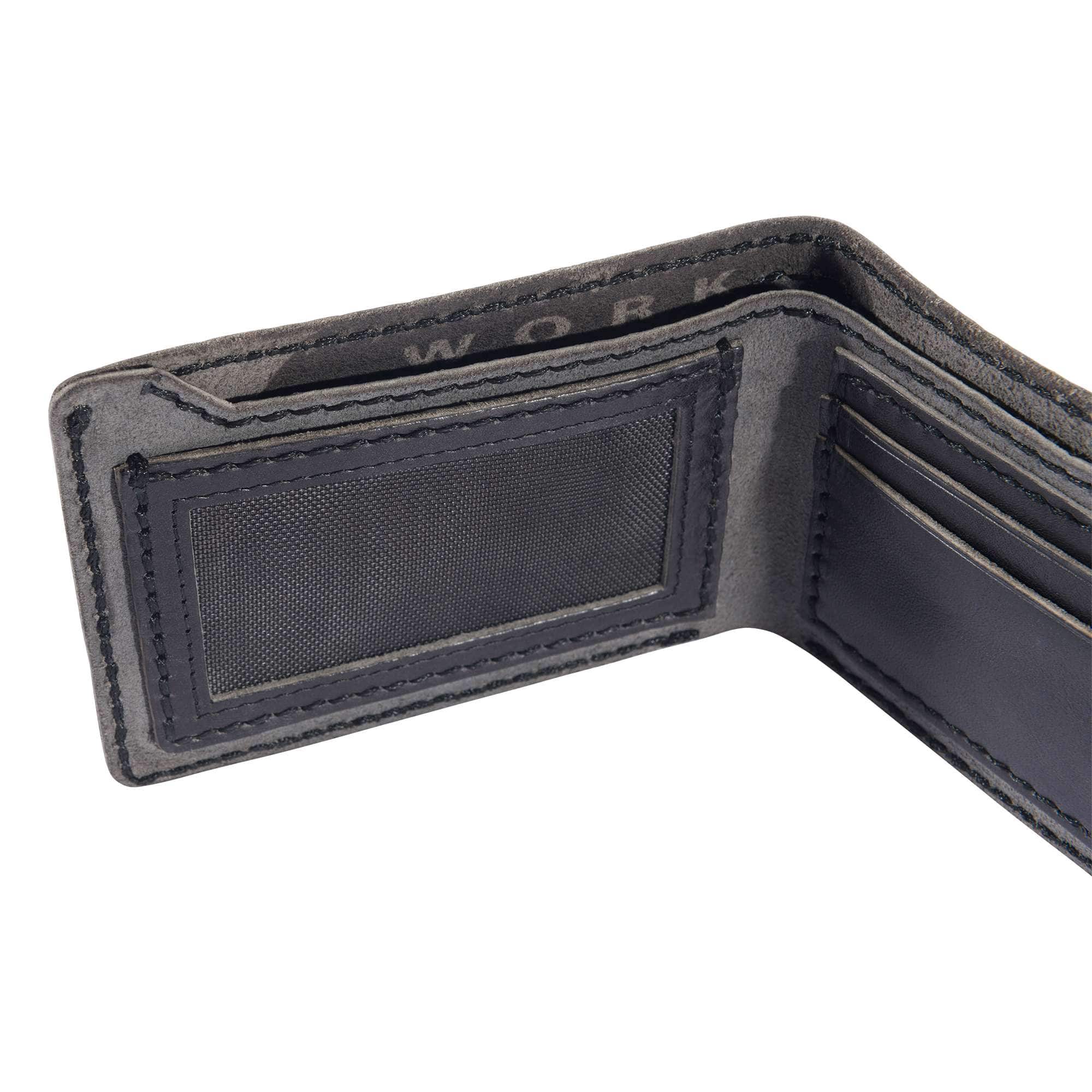 Patina leather bifold wallet