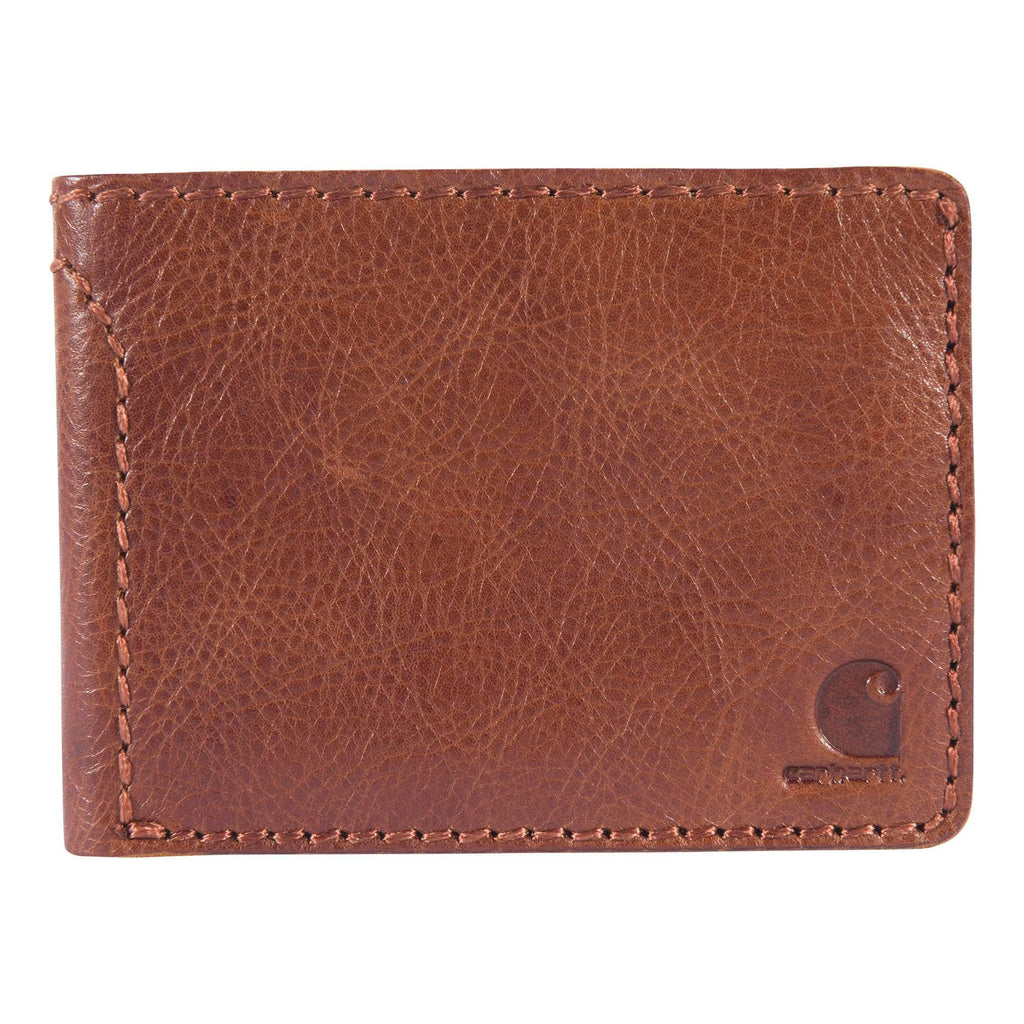 Patina leather bifold wallet