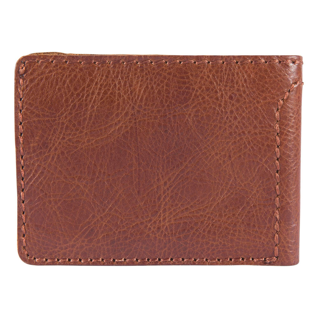 Patina leather bifold wallet
