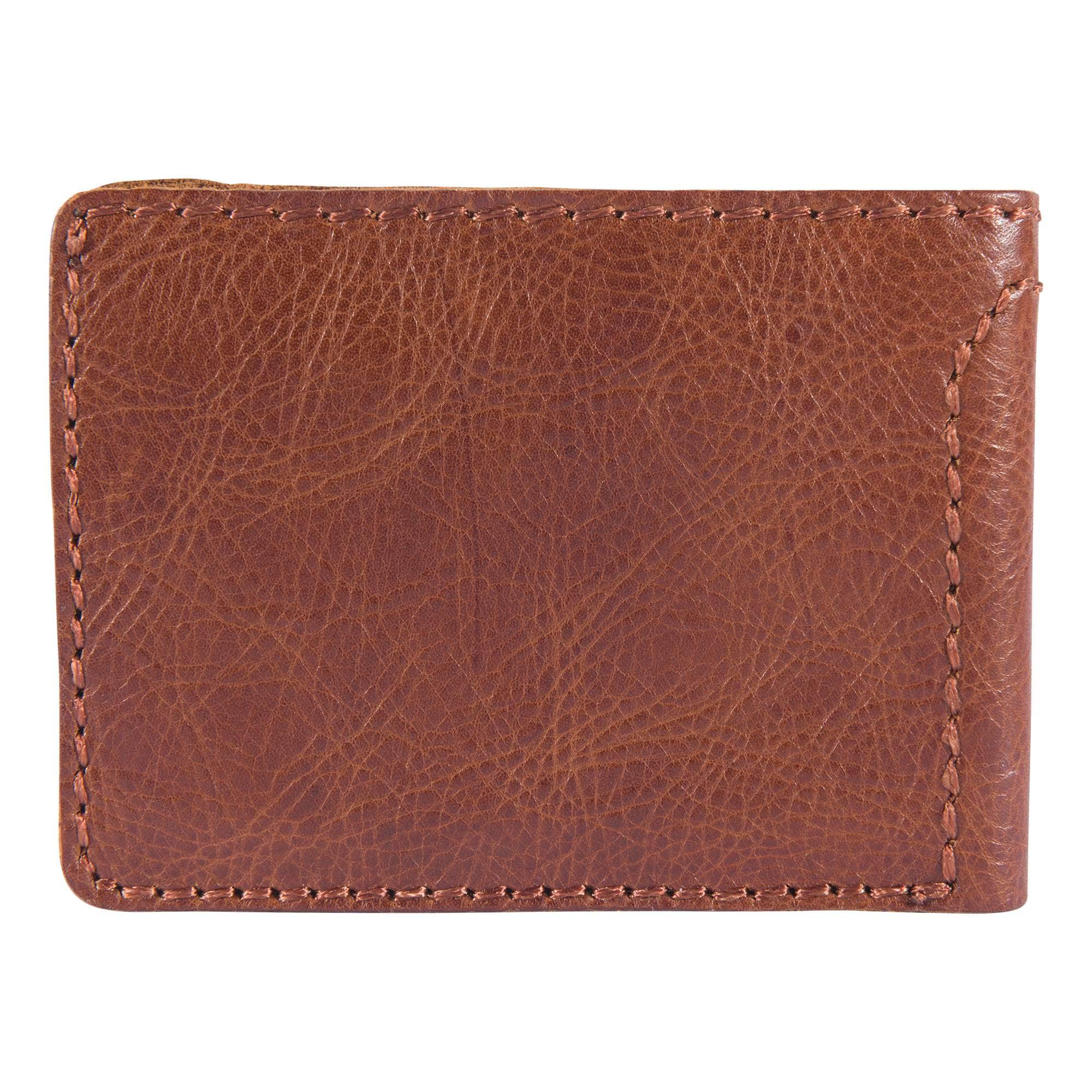 Patina leather bifold wallet