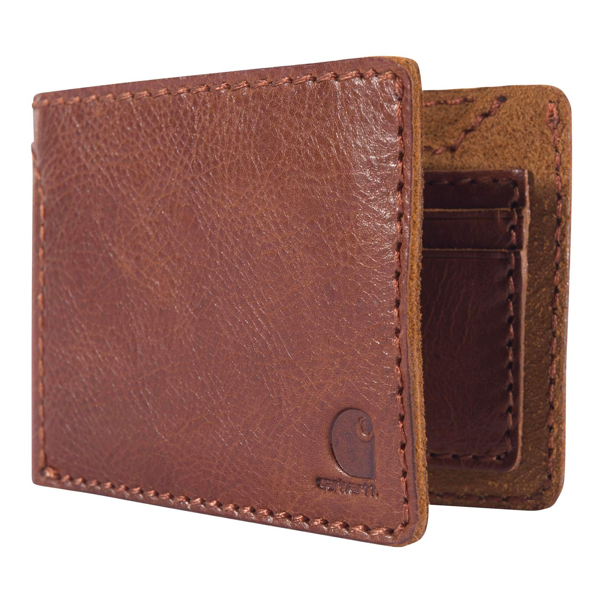 Patina leather bifold wallet