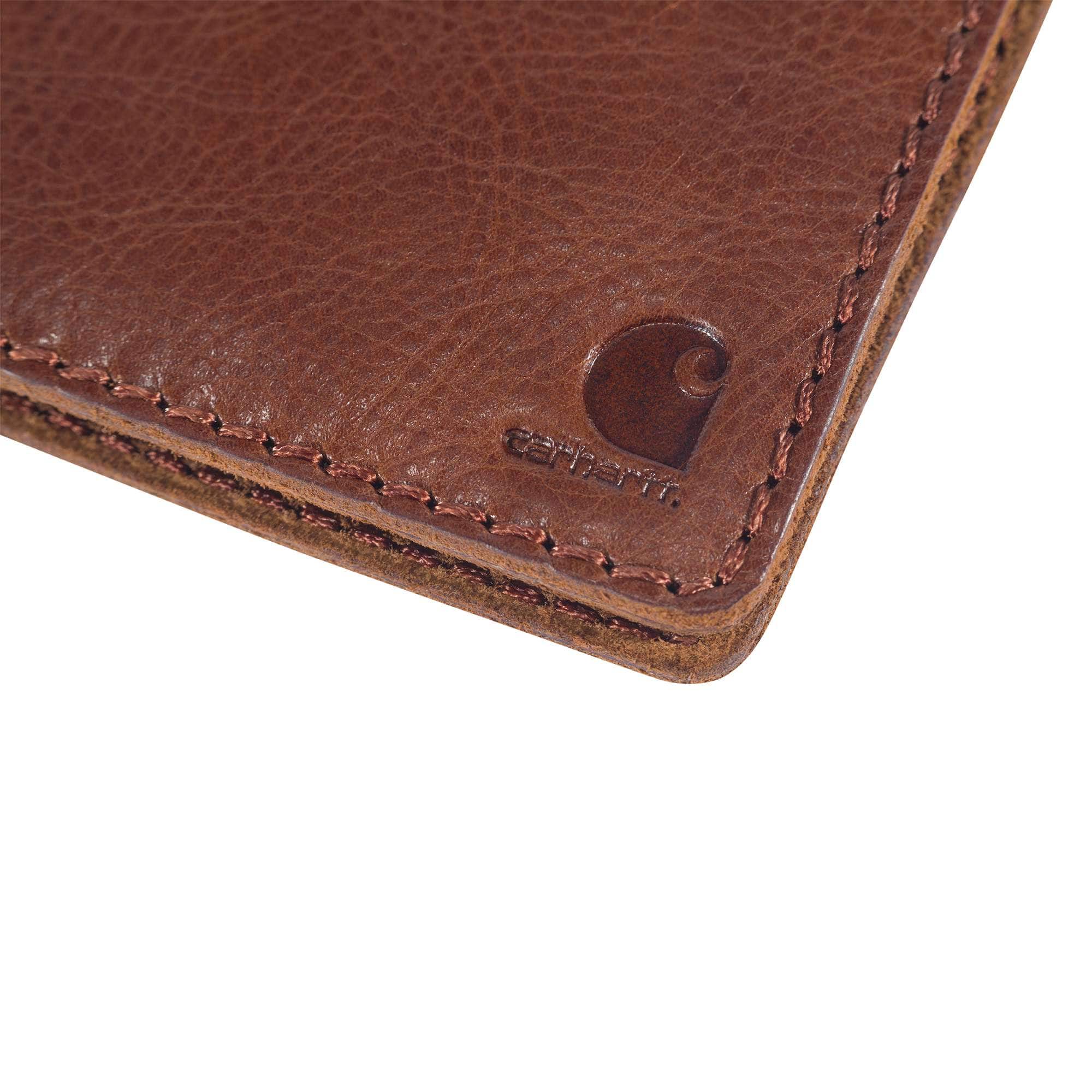 Patina leather bifold wallet